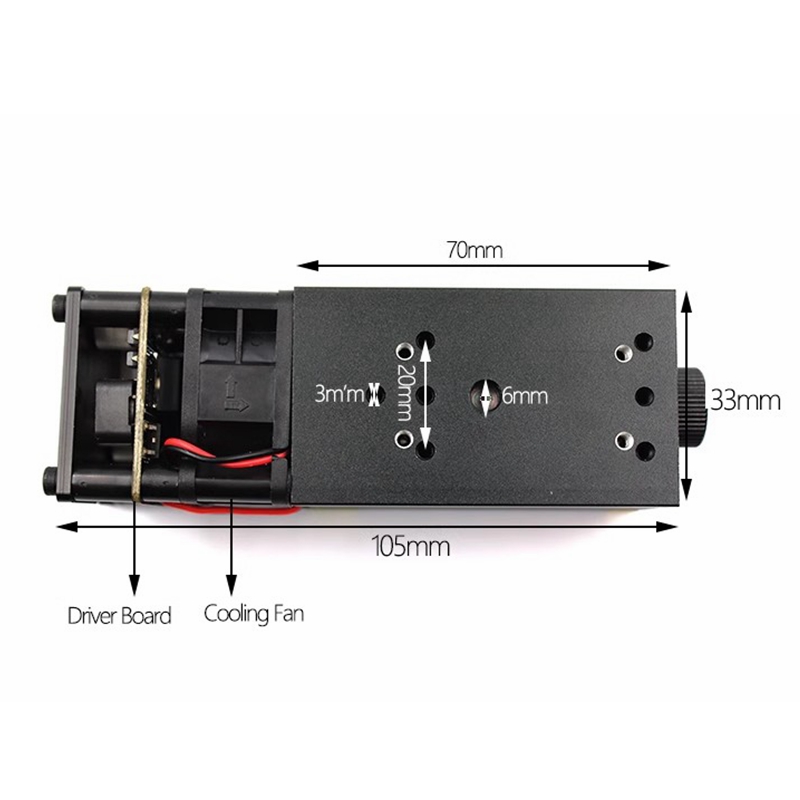 Diode Laser Module - Módulo de Diodo Láser Infrarrojo, Rojo,