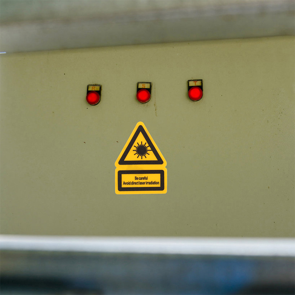 Industrial Laser - Etiquetas de advertencia láser de 2