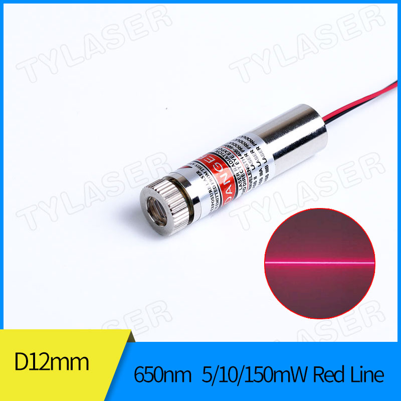 Industrial Laser Line - Localizador láser rojo enfocable de 12mm,