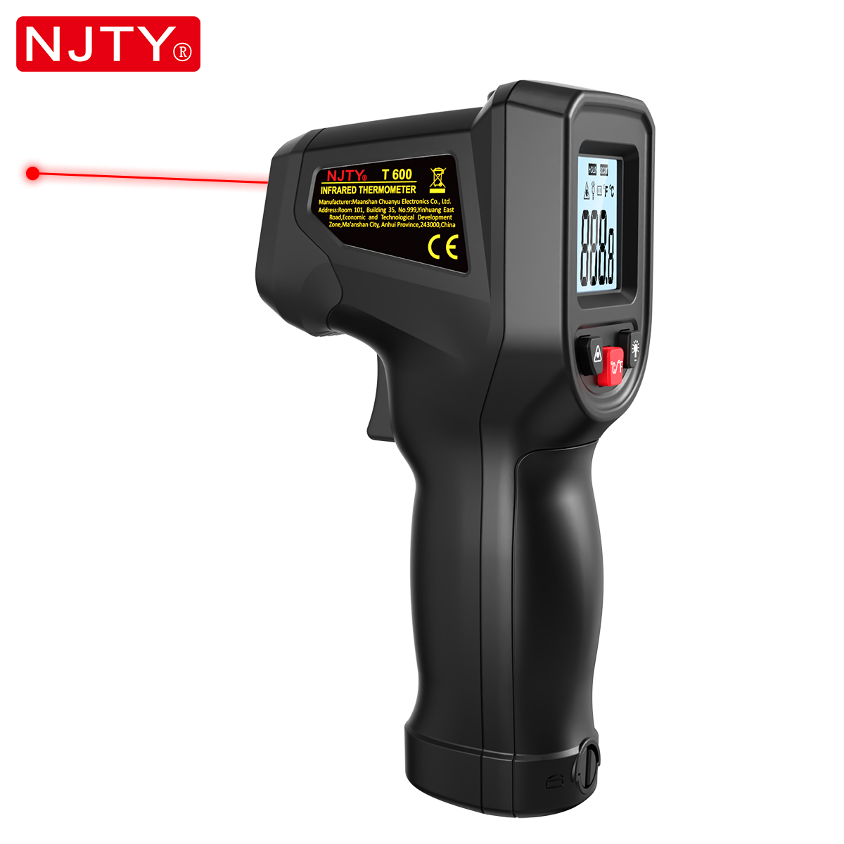 Industrial Laser Thermometer - NJTY T600 Pistola Termómetro Infrarrojo Sin