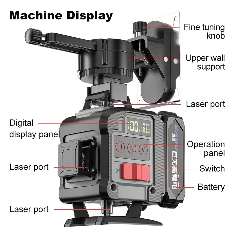 Nivel láser verde de batería d - Industrial Laser reseña y precio