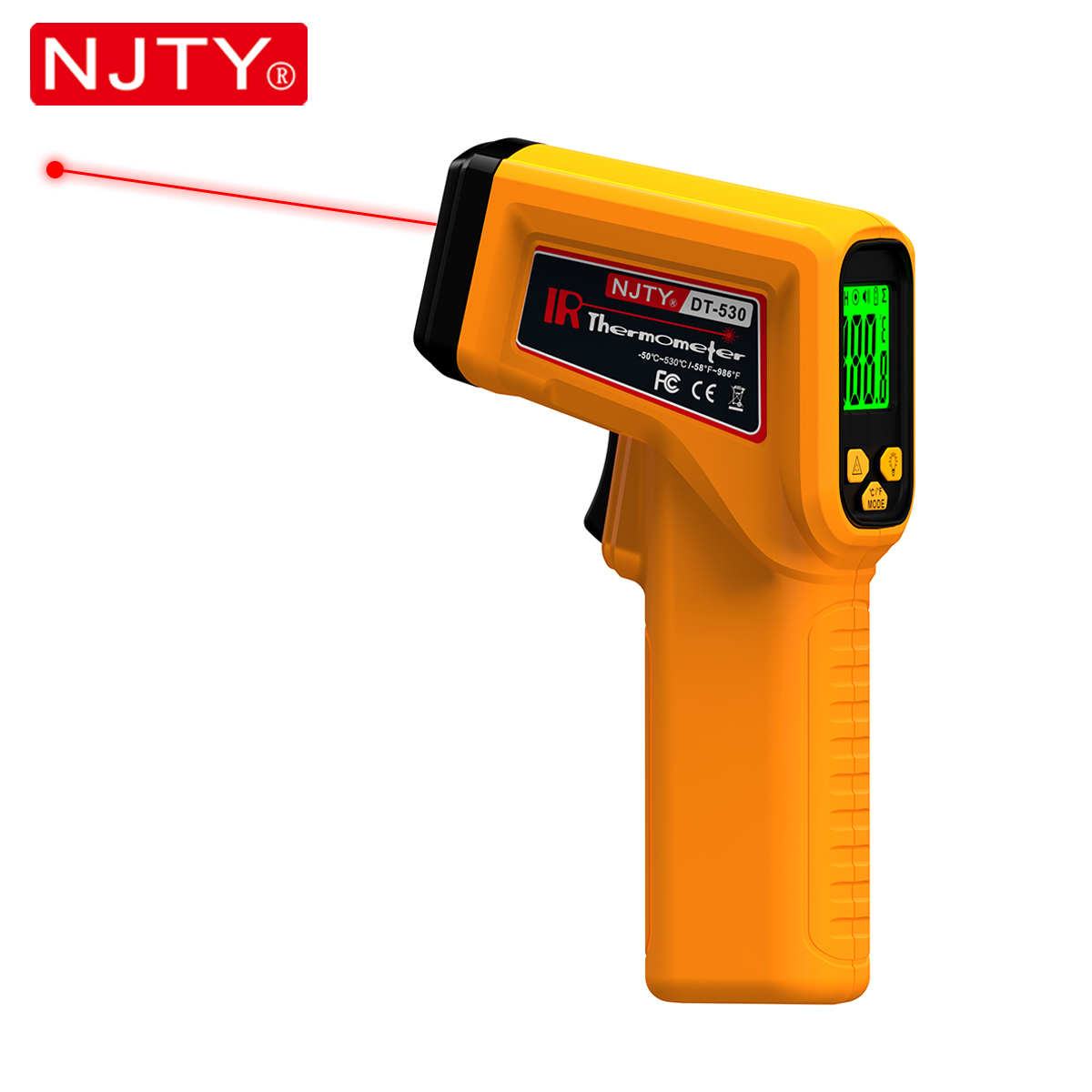 NJTY Termómetro infrarrojo Lás - Industrial Laser Thermometer reseña y precio