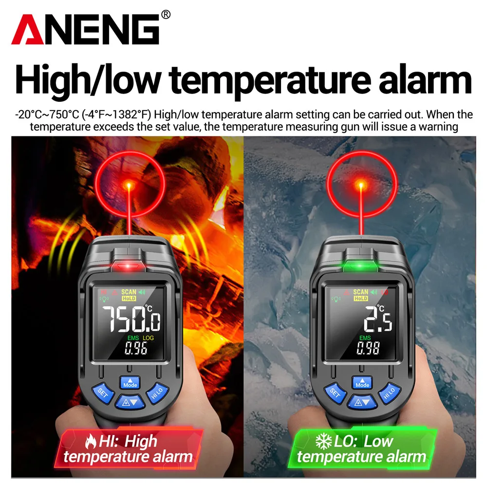 Termómetro Láser Infrarrojo AN - Industrial Laser Thermometer reseña y precio