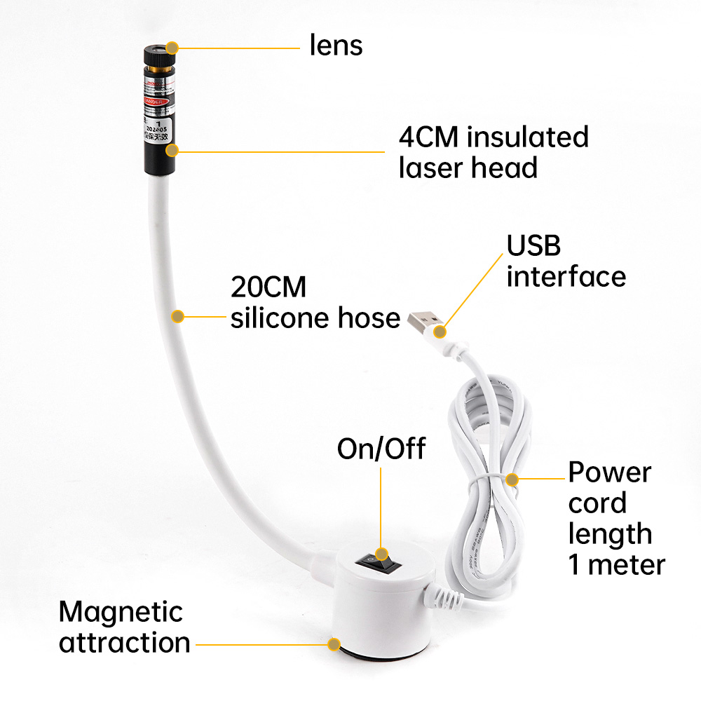 Luz láser roja alimentada por  - Industrial Laser Line reseña y precio