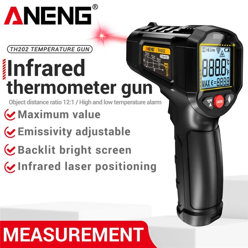 ANENG TH202 Termómetros indust - Industrial Laser Thermometer reseña y precio